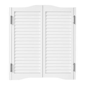 Saloon Swinging Doors 32" x 36" Pine Wood White with Hinges & Hardware