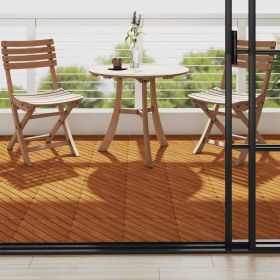 Decking Tiles 10 pcs 11.8"x11.8" Solid Acacia Wood